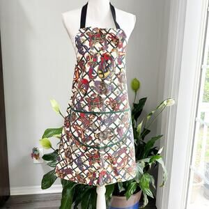 Ulster Weaver Cotton Apron Abstract Art Style Design